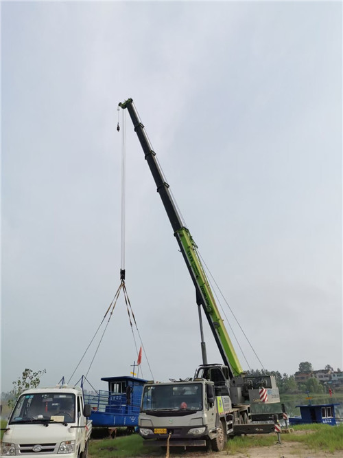 铜官区桥梁建设吊装案例